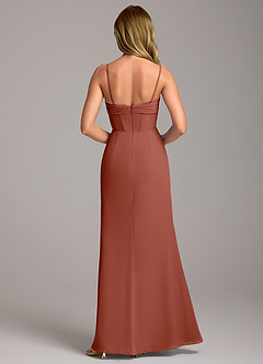 Azazie Chantel Bridesmaid Dresses Auburn Sheath Strapless Chiffon Convertible Dress image6