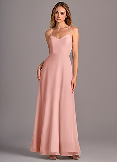 Azazie Mei Bridesmaid Dresses Rosette A-Line Chiffon Dress image1