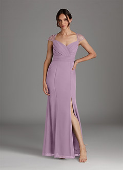 Azazie Blanchett Final Sale Wisteria Mermaid Sequins Chiffon Dress image2