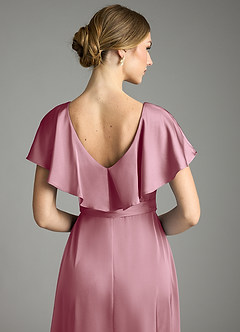 Azazie Lainey Bridesmaid Dresses Vintage Mauve A-Line with Pockets Stretch Satin Dress image2