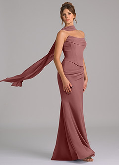 Azazie Sorrel Suknie dla druhen Syrena Gorset Szyfon Do ziemi Sukienka image3