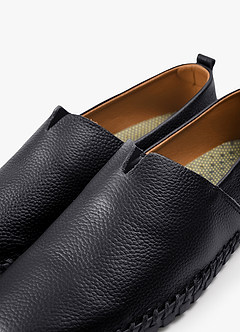 front Men's PU Easy Slip-On Dress Shoes