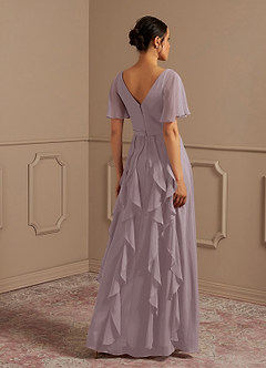 Azazie Watson Mother of the Bride Dresses A-Line V-Neck Chiffon Floor-Length Dress image2