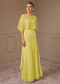 Azazie Bowie Mother of the Bride Dresses Canary A-Line Chiffon Dress image2