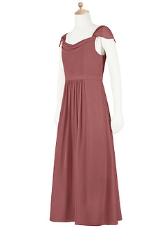Azazie Alivia Junior Amethyst A-Line Off the Shoulder Chiffon Dress image10