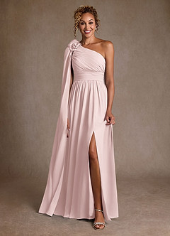 Azazie Lancaster Abiti per la Madre della Sposa Abito A-Line in Chiffon Monospalla Rosa Rossore image1
