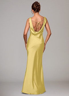 Azazie Rylina Robes de demoiselle d'honneur Robe Sirène en Satin extensible Canari image6