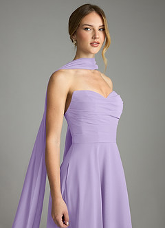 Azazie Ayla Abiti da Damigella Abito A-Line in Chiffon Scollo a Cuore Lilla image6