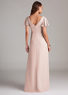 Azazie Soren Bridesmaid Dresses Rose Petal A-Line Ruched Chiffon Dress image2