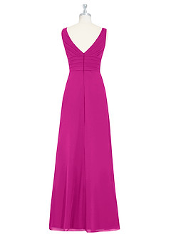 Azazie Julianna Bridesmaid Dresses Fuchsia A-Line Chiffon Dress image6
