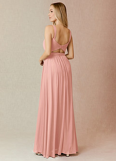 Azazie Reniya Bridesmaid Dresses Rosette A-Line Pleated Mesh Convertible Dress image2