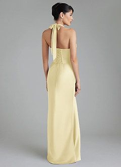 Azazie Torrance Robes de demoiselle d'honneur Robe Sirène en Satin extensible Corset Sorbet Citron image8