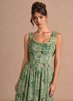 vestido Maxi Floral Verde Aurore image5
