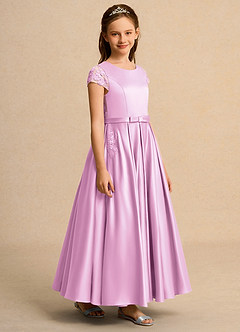 Azazie Bunny Girls Formal Flower Girl Dresses Candy Pink Ball-Gown Lace Dress image5