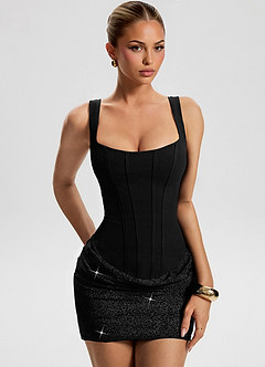 Bronwen Black Mini Dress image4