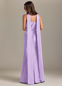 Azazie Kinsley Abiti da Damigella Abito Sirena in Raso Elasticizzato Spacco Laterale Lilla image2