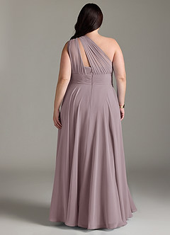 Azazie Charlize Bridesmaid Dresses Dusk A-Line One Shoulder Chiffon Dress image8