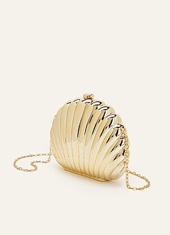 front Metallic Shell Clutch