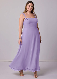 Barbie ♥ Azazie Bridesmaid Dresses Lilac A-Line Pleated Chiffon Dress image10