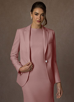 front Kennedy Stoffige Roos Set van gestructureerd stretchjack en kostuum