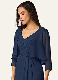 front Azazie Coprispalle In Chiffon Fisher In Colore Abbinato