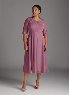 Azazie Gracelyn Klänningar till brudens mor Klänning A-Line i Spets Vintage Mauve image10
