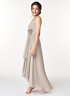 Azazie Catalina Junior Frost A-Line Ruched Chiffon Dress image5