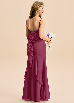 Azazie Lioren Junior Robe Sirène en Mousseline de soie Arc Mûre image1