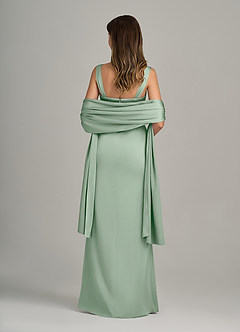 front Azazie Matching Color Stretch Satin Shawl