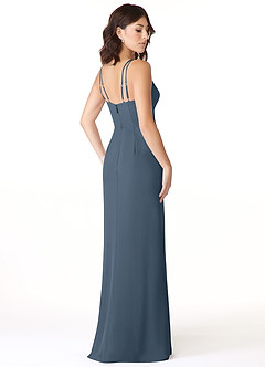 Azazie Leo Bridesmaid Dresses Neptune Mermaid V-Neck Pleated Chiffon Dress image4