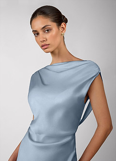vestido Maxi Azul Empoeirado Liora image5
