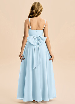 Azazie Bear Junior Sky Blue A-Line Pleated Chiffon Dress image2