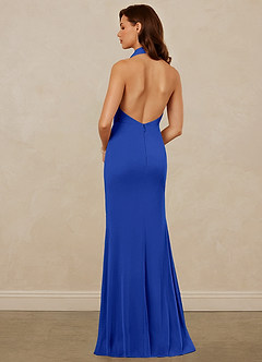 Christian Siriano Bridal for Azazie 1018 Final Sale Cabernet Sheath Pleated Mesh Dress image10