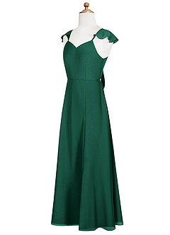 Azazie Everett Junior Emerald A-Line Chiffon Dress image9