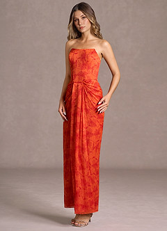Capucine Tangerine Maxi Dress image5