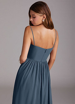 Azazie Calianna Bridesmaid Dresses Neptune A-Line Off the Shoulder Chiffon Convertible Dress image8