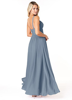 Azazie Chanel Bridesmaid Dresses Twilight A-Line Pleated Chiffon Dress image5