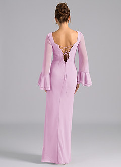 Azazie Leone Bridesmaid Dresses Candy Pink Mermaid Corset Chiffon Dress image6