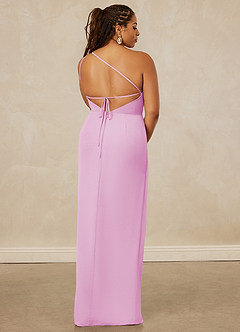 Christian Siriano Bridal for Azazie 1003 Bridesmaid Dresses Candy Pink Sheath One Shoulder Chiffon Dress image15