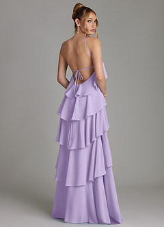 Azazie Deena Bridesmaid Dresses Lilac A-Line Ruched Chiffon Dress image2
