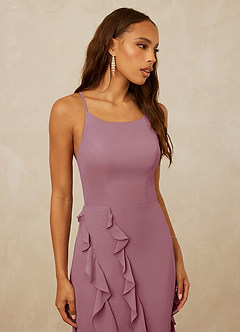 Christian Siriano Bridal for Azazie 1006 Bridesmaid Dresses Vintage Mauve Mermaid Ruched Chiffon Dress image6
