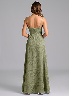 Azazie Wren Bridesmaid Dresses Pistachio A-Line Strapless Floral Burnout Dress image6