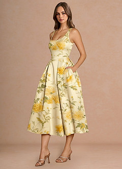 Briac Lemon Sorbet Midi Dress image1