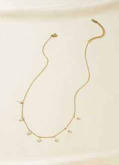 front Floating Pearl Necklace
