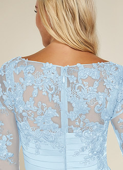 Azazie Alisondra Mother of the Bride Dresses Sky Blue Sheath Scoop Lace Lace Dress image7