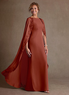 Azazie Artemisia Suknie dla Matki Panny Młodej Osłona Koronka Szyfon Długość podłogi Sukienka image2