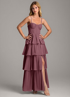 Azazie Alanna Bridesmaid Dresses Sangria A-Line Sweetheart Neckline Chiffon Dress image5