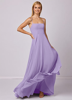 Barbie ♥ Azazie Bridesmaid Dresses Lilac A-Line Chiffon Dress image3