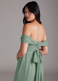 Azazie Lamara Šaty pro družičky Overal Z ramene Z ramene Šifón image6