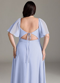 Azazie Chloe Brautjungfernkleider A-Linie Herzausschnitt Chiffon Kleid Lavendel image13
